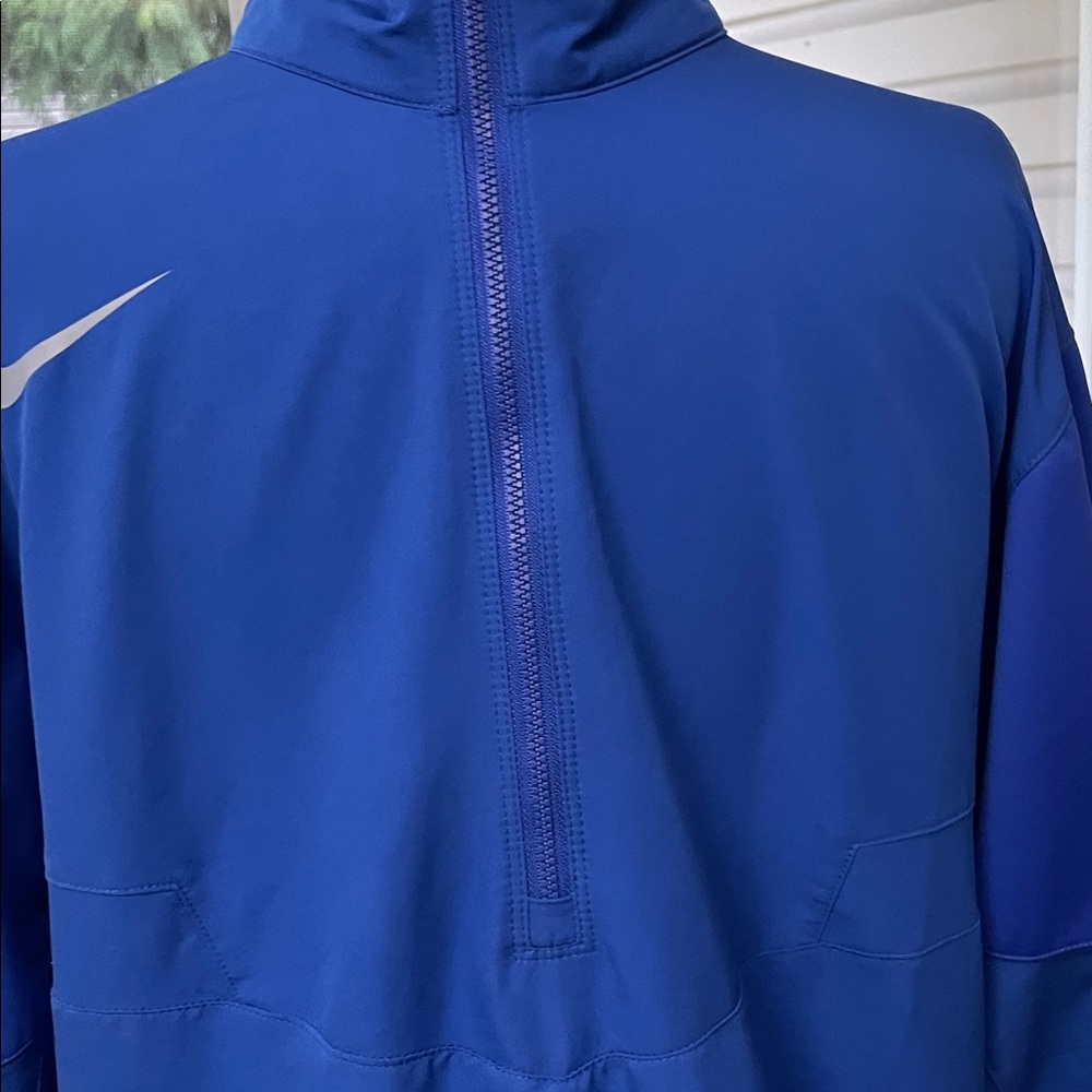 Men’s EUC NIKEGOLF Royal Blue Quarter-Zip Zippered Pullover Sz L Swoosh - Picture 4 of 10